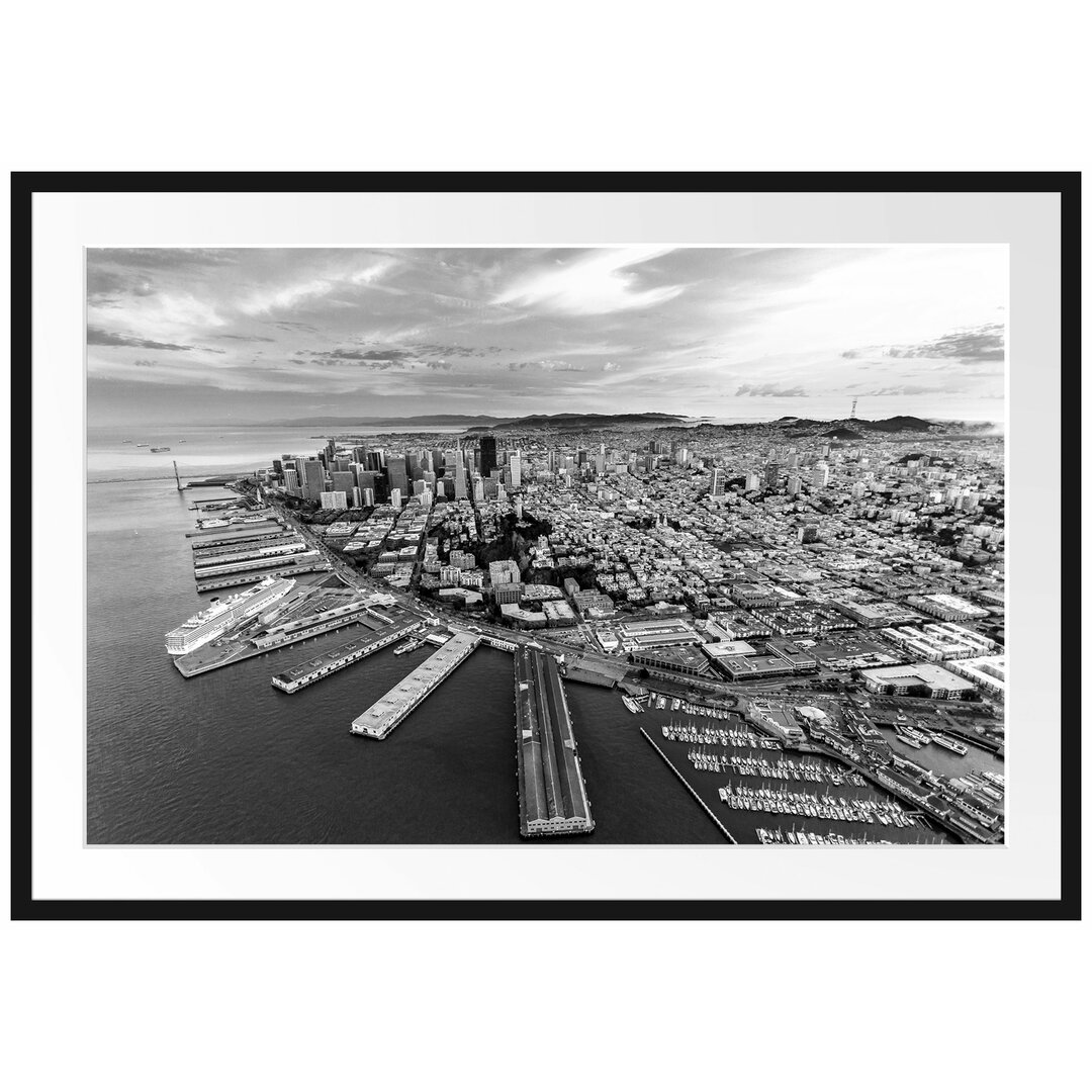 San Francisco bei Sonnenuntergang Gerahmter Fotokunstdruck Poster