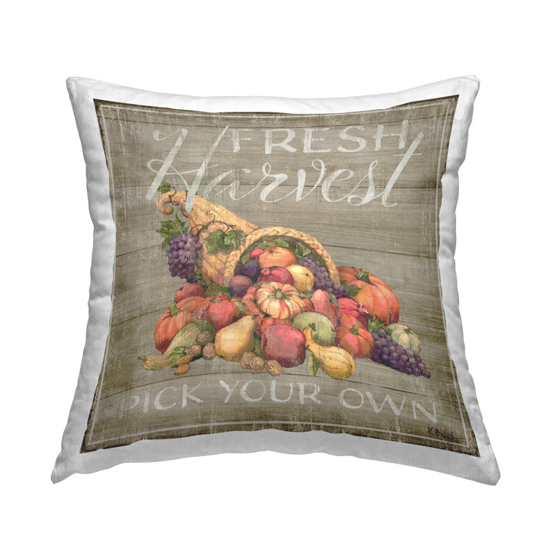 Coussin décoratif Fresh Harvest Cornucopia par Paul Brent