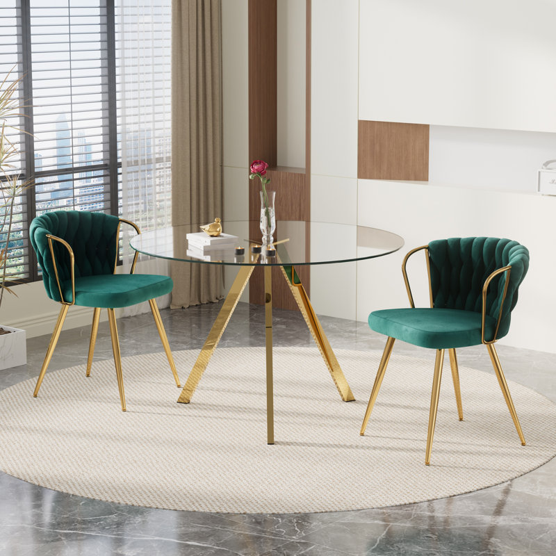Ensemble de salle à manger, Vert, 3, H 29,5 po x l 39,2 po x P 39,2 po