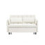 Canapé 52 po beige moderne en velours-324851256