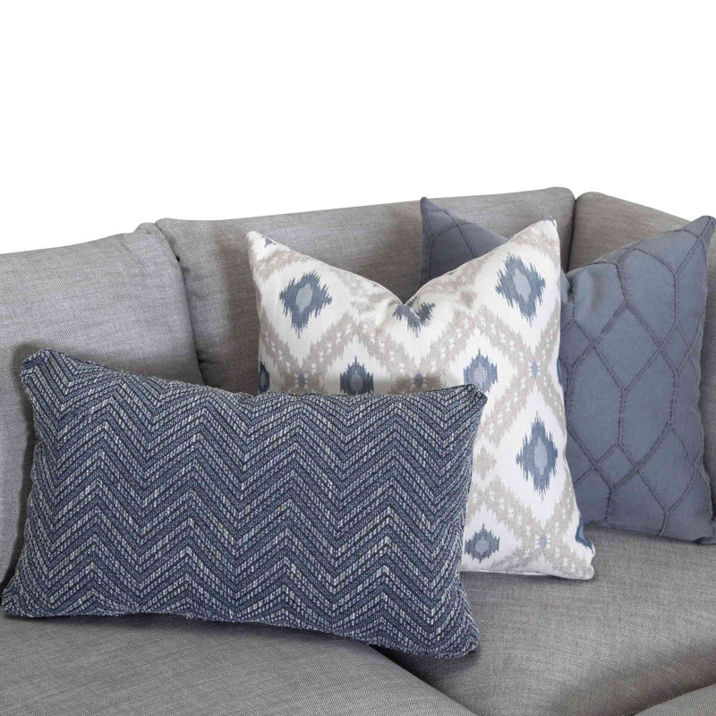 Kiados 3 - Piece Upholstered Sectional, Grey Polyester Blend