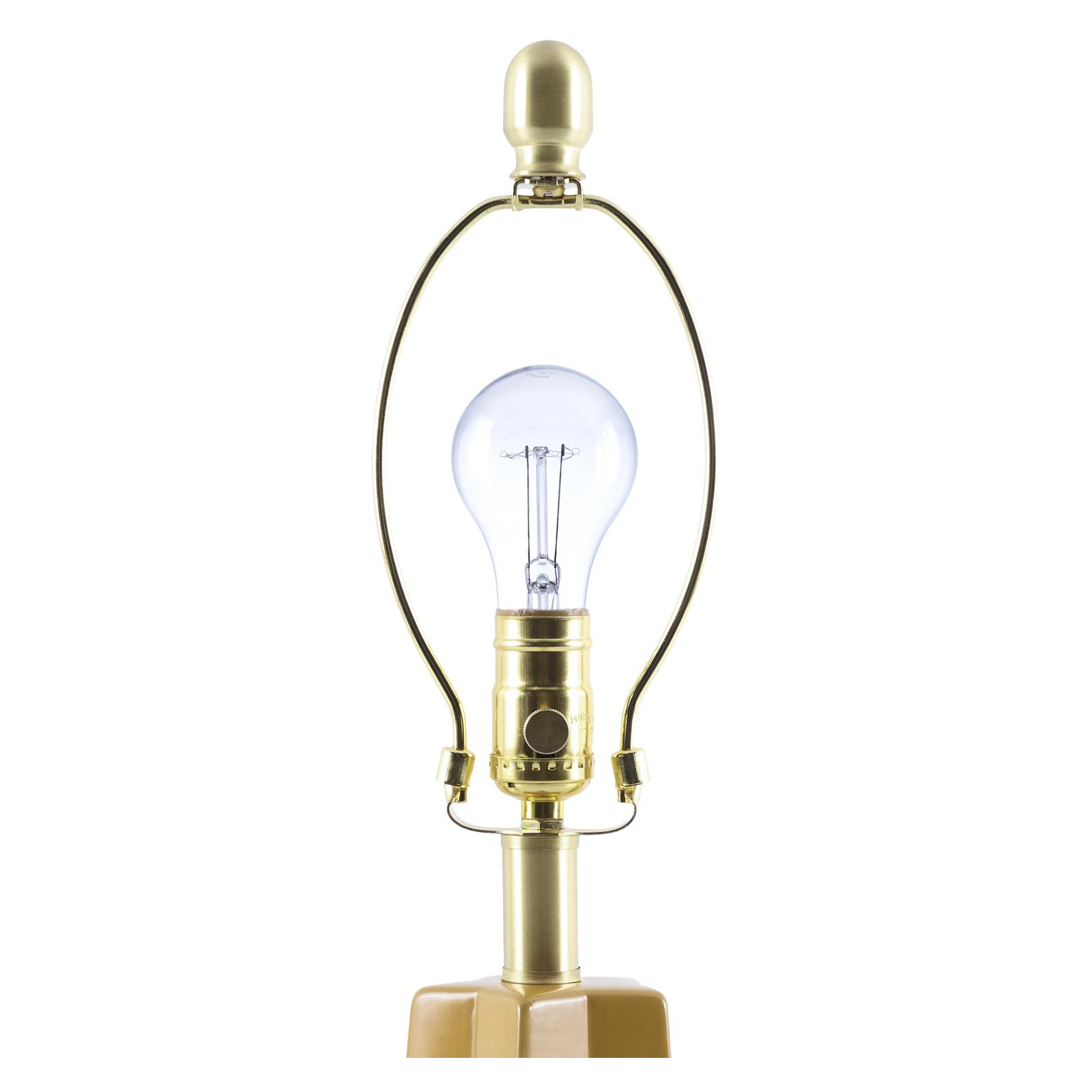 Magalie 1-Light Ceramic Table Lamp with Linen Drum Shade , Yellow, White