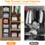 Organisateur de garde-robe empilable à 4 niveaux avec bacs de rangement et tablettes pour vêtements, chandails et garde-robes