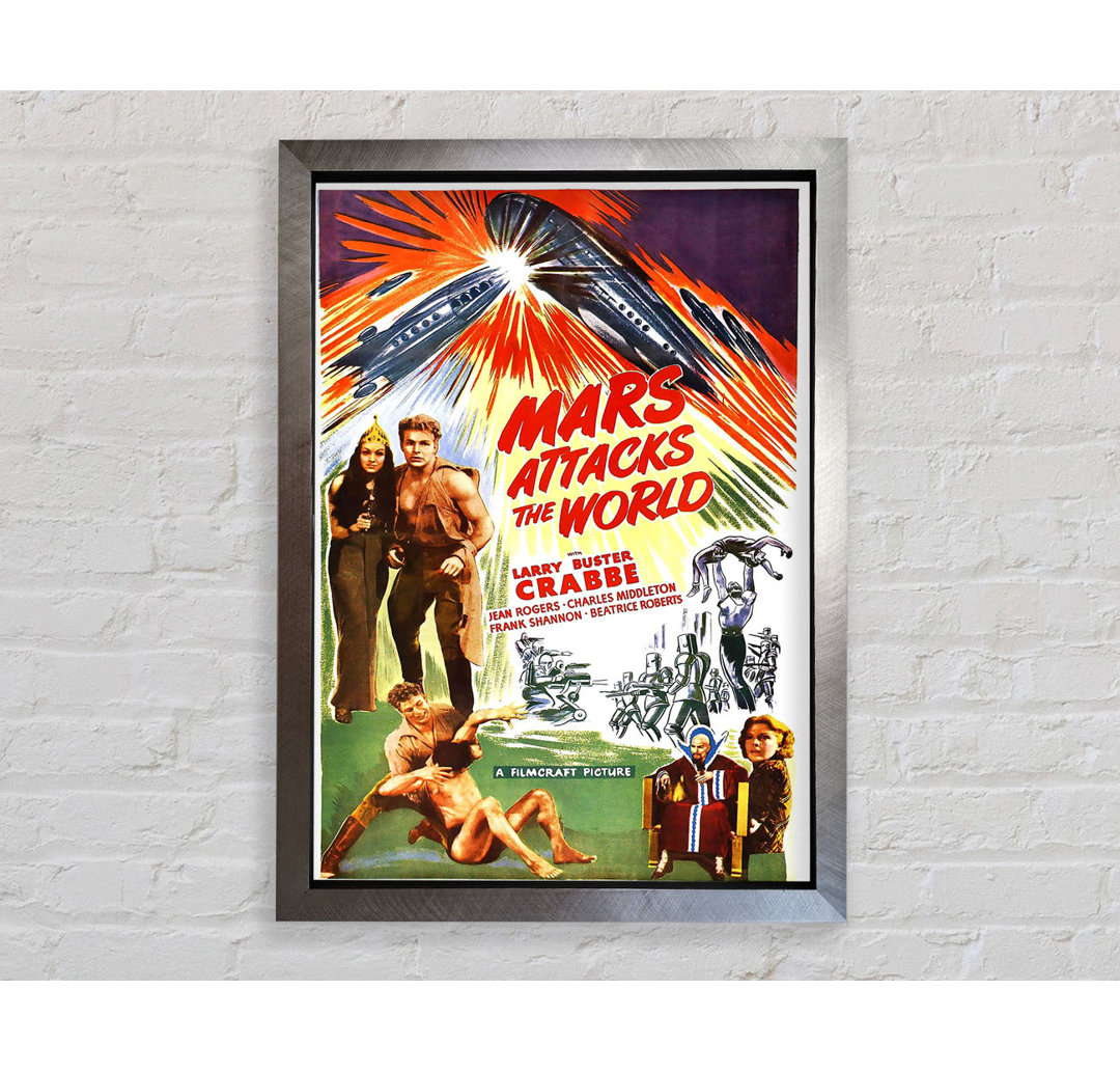 Mars Attacks World Poster 1 - Einzelne Bilderrahmen Kunstdrucke