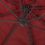 Parasol de patio en porte-à-faux 10 pi avec rotation à 360 °, vin rouge