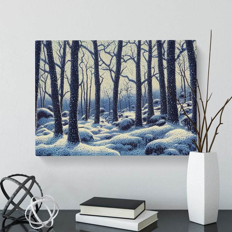 Charismatic Winter Forest - Wrapped Canvas, 50cm H x 76cm W x 3cm D