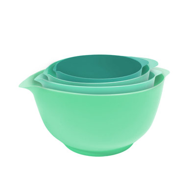 Food Prep Plastic 4 Piece Nested Mixing Bowl Set