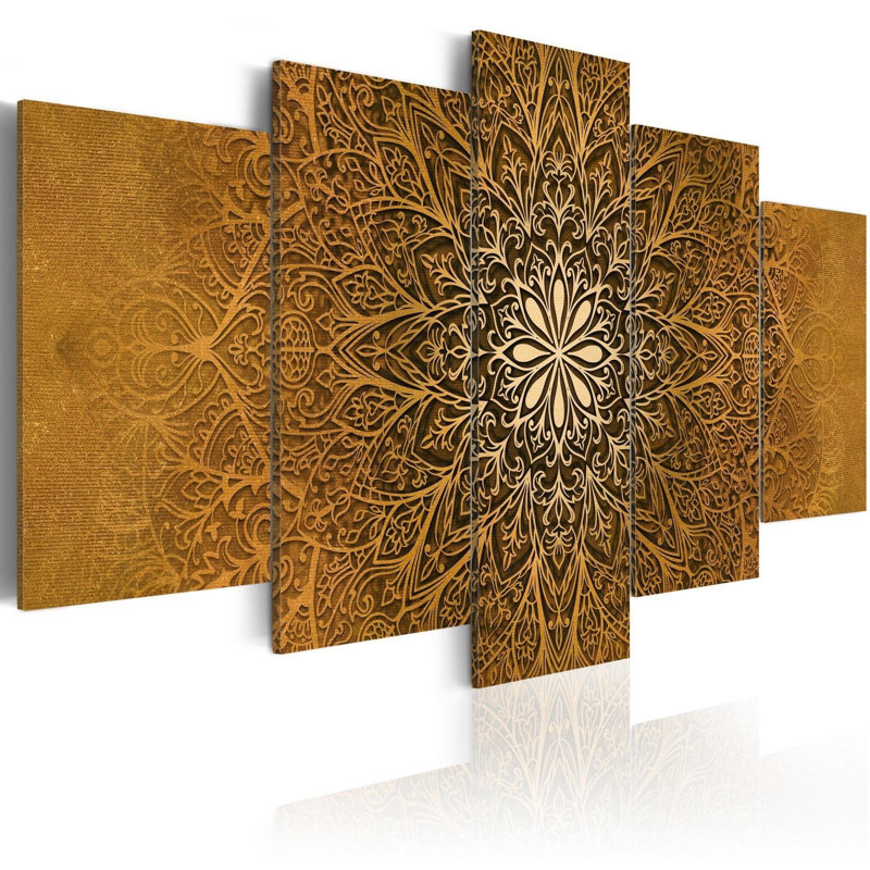 Inconnu - Ensemble de 5 impressions sur toile tendue, H 20 po x l 40 po x P 1 po