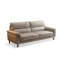 Causeuse-coussin standard en cuir véritable gris clair-600588009-600588008