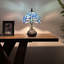Mini lampe de table Tiffany Simonetti avec libellule en verre coloré à base de libellule bleue l 10 po x P 10 po x H 14 po *-314957552