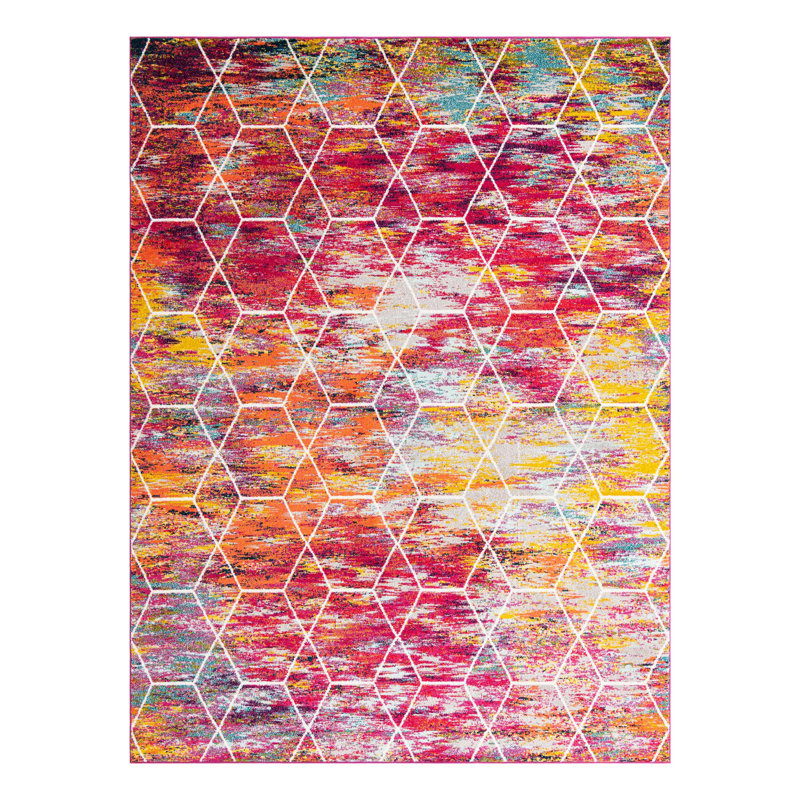 Geometric Indoor Rug, Rectangle 9' x 12'