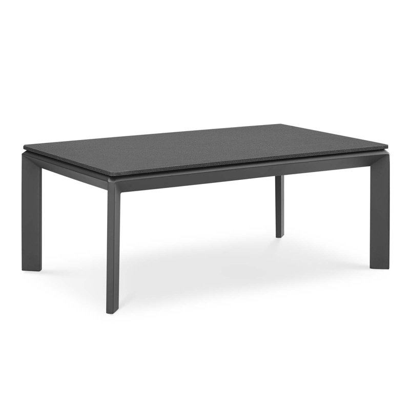 Table basse d'extérieur en aluminium Modway Riverside, Velours gris performance