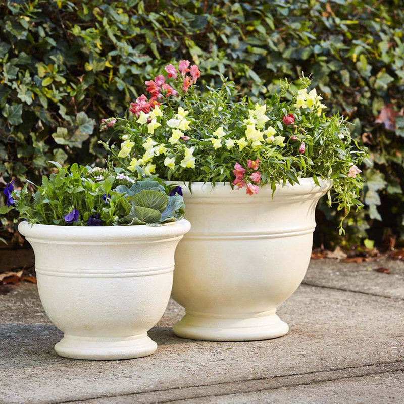 Jean Pierre Planter Urn Planter, Ivory, 11" H x 14.96" W x 14.96" D