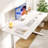 Glass Standing Desk with Writable Surface and Built-In Storage Drawers, Adjustable Height-110523599-110809674