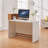 Modern Reception Desk With Counter And Cable Grommet – 47'' Checkout Table For Lobby, Salon, Office