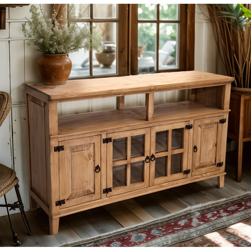 Meuble télé Medio Hacienda, Naturel, H 36 po x L 60 po x l 17 po