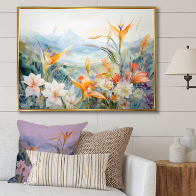 «Birds of Paradise Flowers Mountain», reproduction sur toile