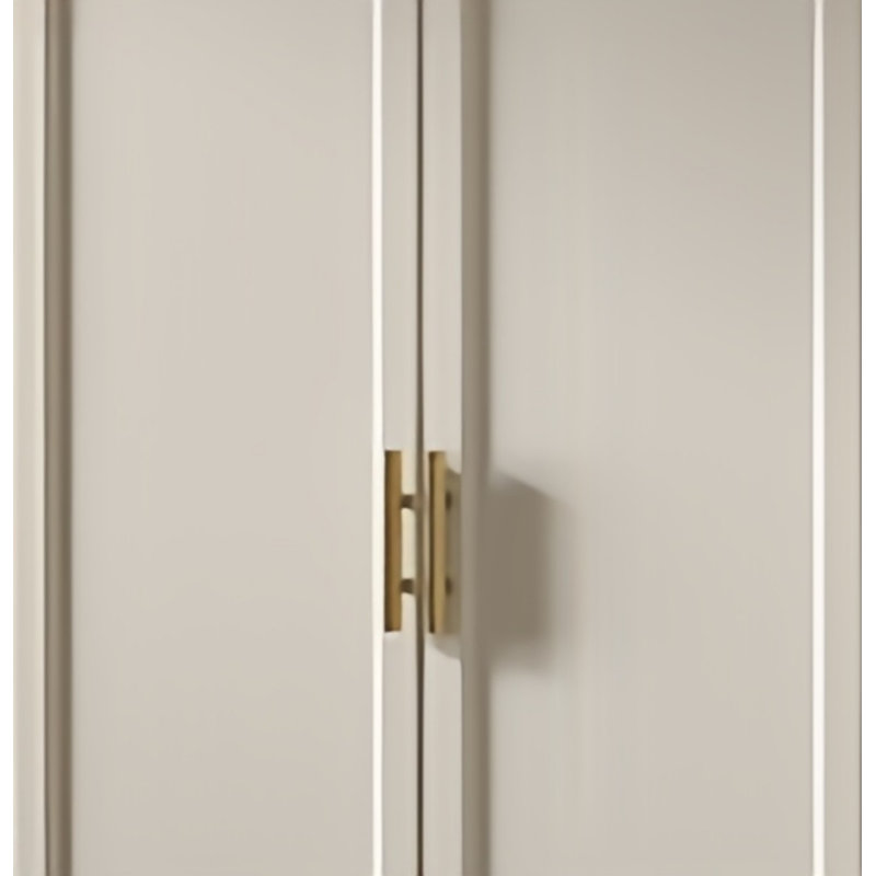 Classic Cream White Wardrobe, 102.36" H x 47.24" W x 21.65" D