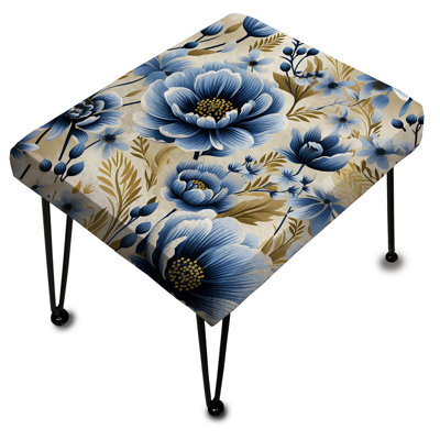 Kyriah - Repose-pieds rectangulaire floral