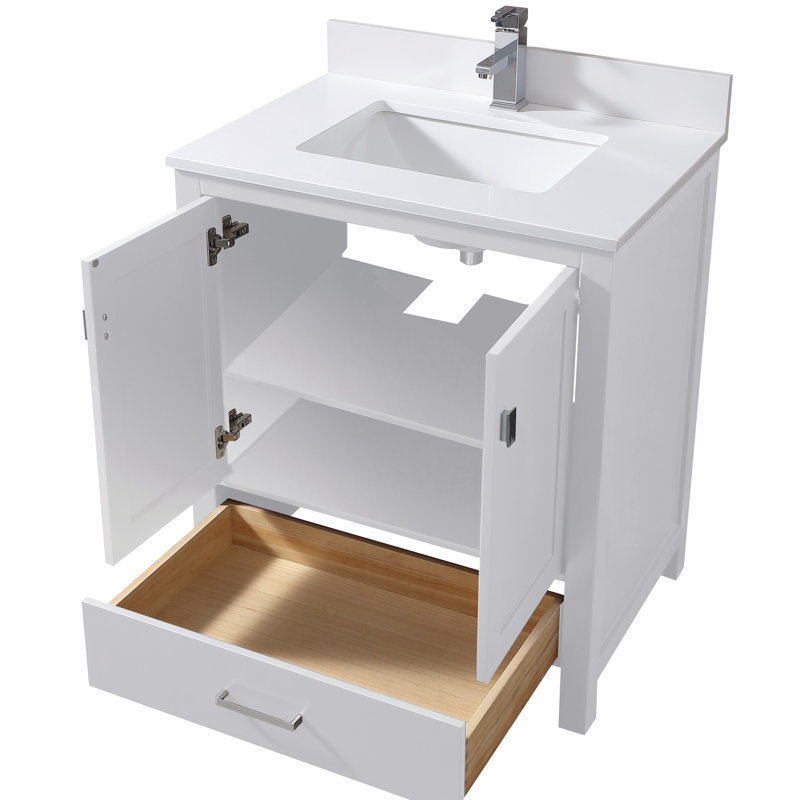 Ensemble de meuble-lavabo simple 30 po Mccaslin, Blanc
