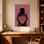 Plantes et fleurs, silhouette de femme, chapeau, panier, roses, art