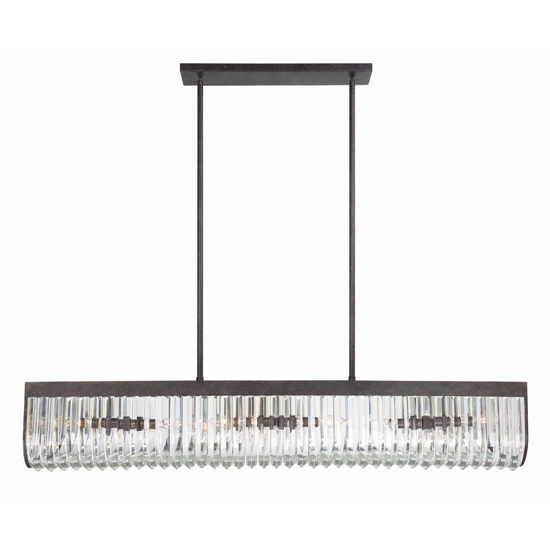 Lustre rectangulaire moderne à 6 lumières Marpet