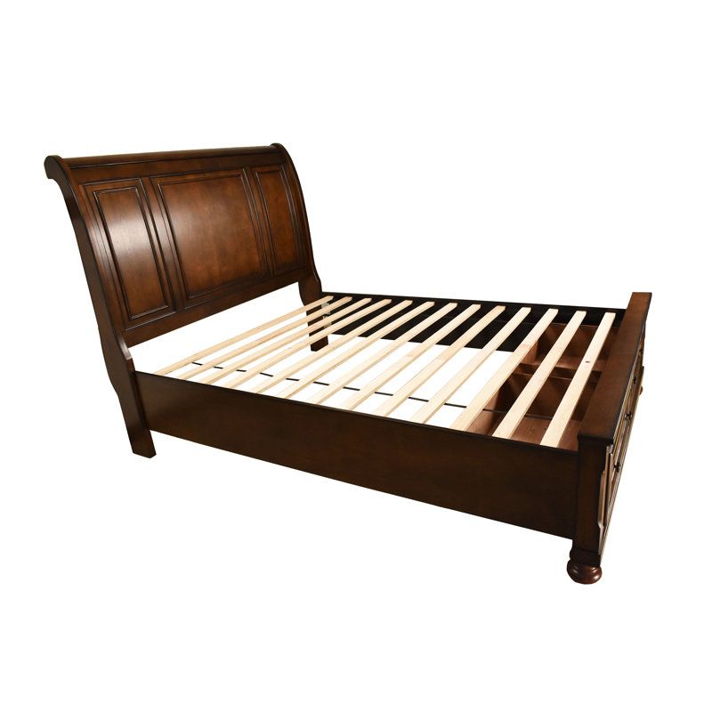 Lit plateforme avec rangement en bois