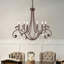 6-Light Dimmable Steel Candle Style Chandelier