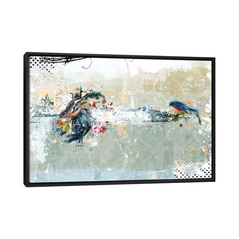 « birdalicious », reproduction sur toile, H 18 po x l 26 po x P 1,5 po, Toile avec cadre noir