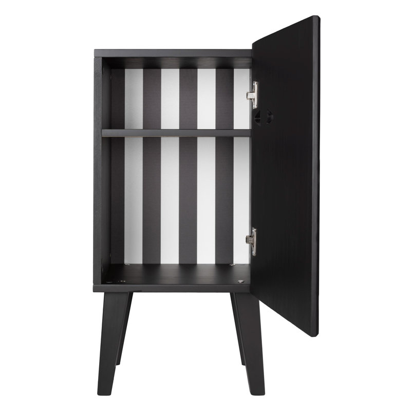 44cm W Solid Wood Bedside Table, Left Orientation