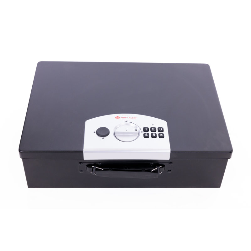 PORTABLE SECURITY BOX W/ DIGITAL LOCK AND CABLE