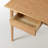 39"W MCM Solid Oak Writing Desk Tapered Angled Legs With Drawer -155668728-165583077