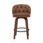 Tabouret de bar et de comptoir pivotant avec cadre en bois Caelus (ensemble de 2)-117581495-117581498