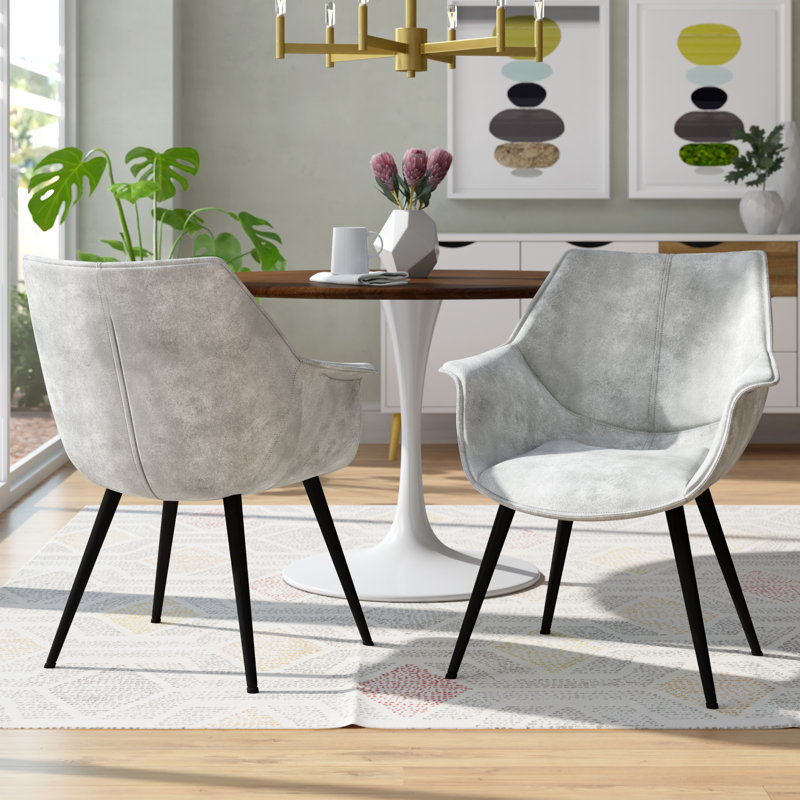 Fauteuil rembourré Billie-Ann, Gris clair