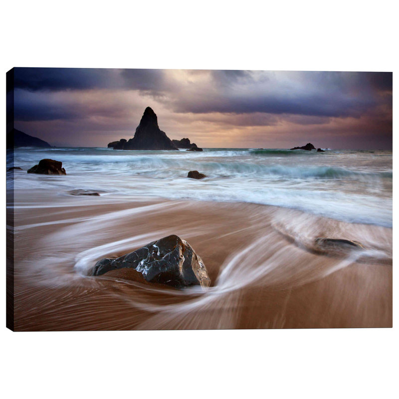Port Orford Morning Storm par Darren White - reproduction d'art sur toile tendue