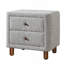 Table de chevet 2 tiroirs Grey Boucle