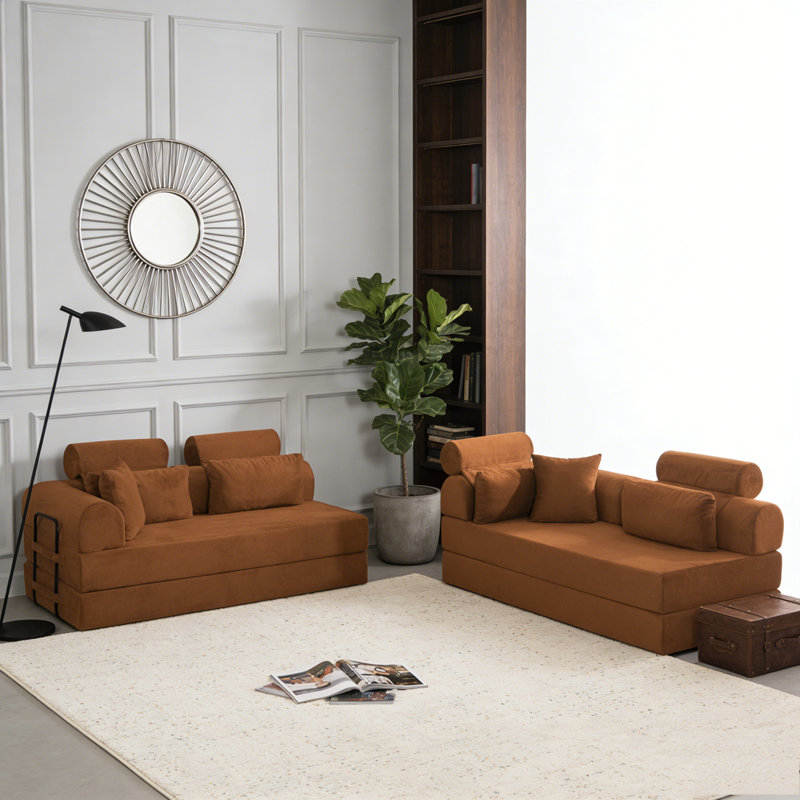 Canapé modulaire en L, Orange