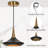 Justyce 1 - Light Small Black/Brass Pendant