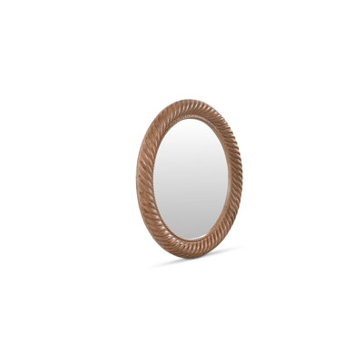 Delphine Round Solid Wood Mirror