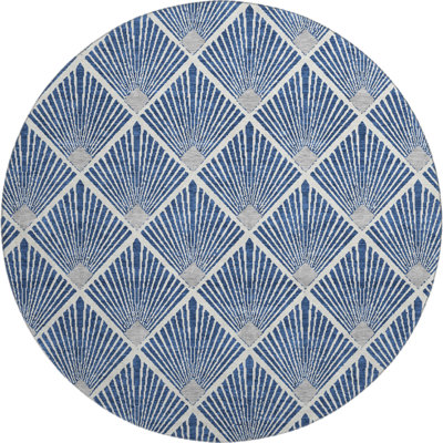 Premium Machine Washable Prisco Navy Rug
