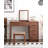 Solid Wood Clamshell Multi-Functional Storage Cabinet Integrated Makeup Table