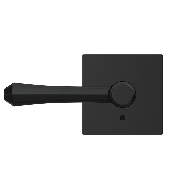 Dempsey Non-Turning Lever with Collins Trim, Matte Black