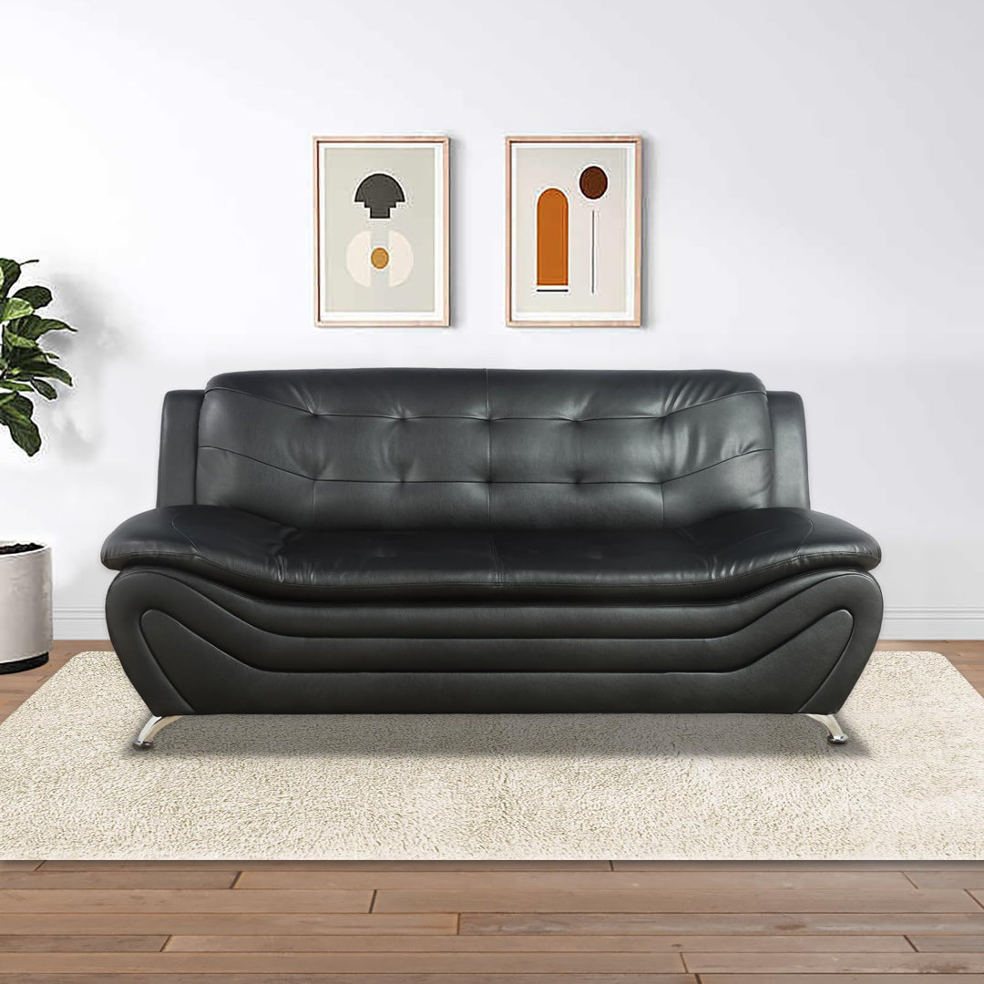Chellie 76.5'' Faux Leather Sofa Wrought Studio™ Upholstery 