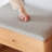 light Wood Color Upholstered Solid Wood  Bench