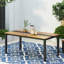Table de salle à manger en bois et thermolaquée, d'une hauteur de 29,5 po, d'une profondeur de 69, d'une largeur de 35, aspect classique, à la table d'extérieur avec panneau central noir, couleur principale, 64,48 lb, conception moderne, assemblage partiel