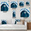 Géode bleue brésilienne - horloge murale moderne-779012871