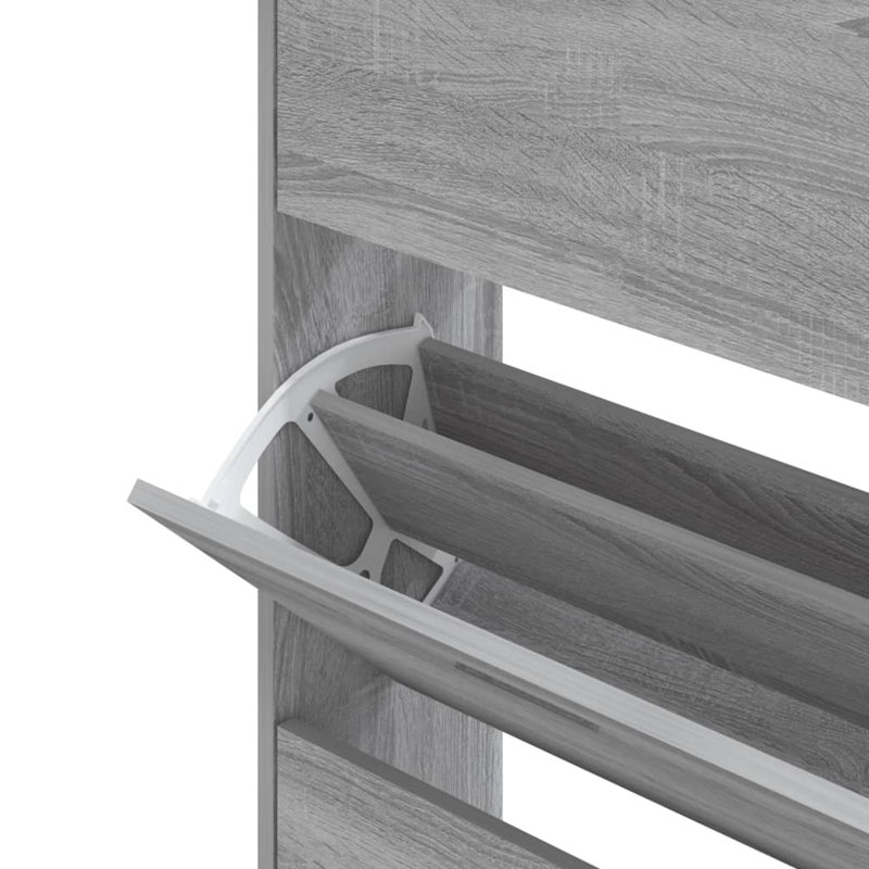 12 Pair Flip Down Shoe Storage, Grey
