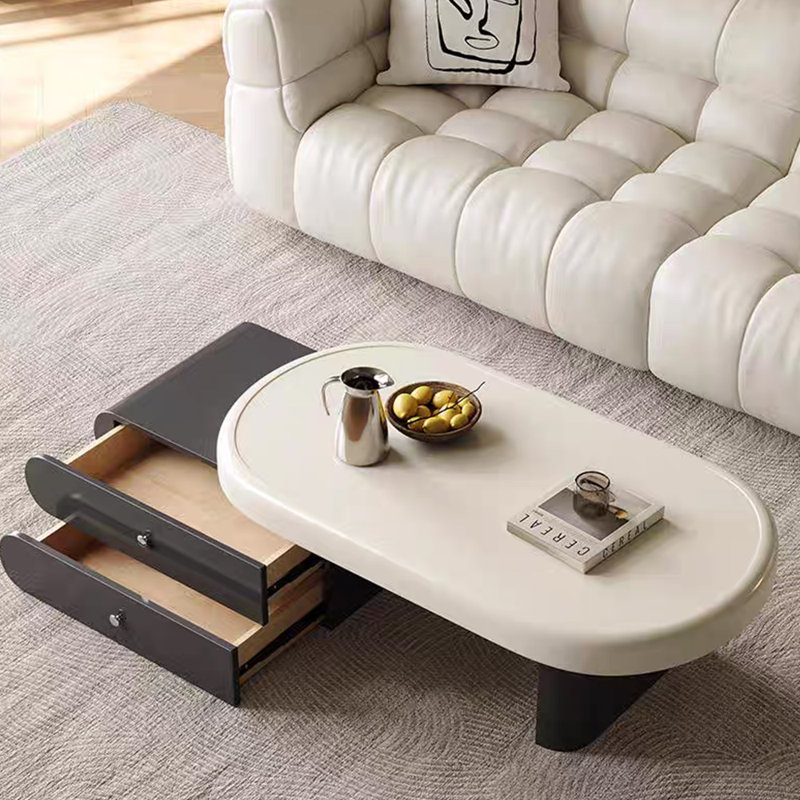 Table basse créative de style crème télescopique