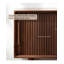 Armoire à chaussures Mid-Century moderne en bois massif avec portes cannelées et pieds fuselés-726782278