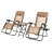 Zero Gravity Chair with Side Table, Set of 3